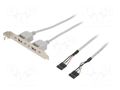 Adapter; brackets on slot; USB A socket x2,5pin pin header x2 BQ CABLE AK674.1