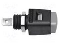 Laboratory clamp; grey; 70VDC; 16A; screw,spring clamp; nickel SCHÜTZINGER ESD498-GR