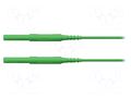 Test lead; 6kVDC; 6kVAC; 16A; banana plug 4mm,both sides; Len: 2m SCHÜTZINGER HSPL8568200-GN