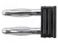 Connector: 2mm banana; stackable safety shunt; 12A; 30VAC; 60VDC SCHÜTZINGER KURZ6730IGNI-SW