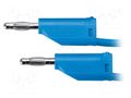 Test lead; 70VDC; 33VAC; 16A; banana plug 4mm,both sides; blue SCHÜTZINGER MFK151150-BL