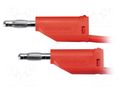 Test lead; 70VDC; 33VAC; 16A; banana plug 4mm,both sides; red SCHÜTZINGER MFK151150-RT