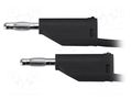 Test lead; 70VDC; 33VAC; 32A; banana plug 4mm,both sides; black SCHÜTZINGER MFK152.5150-SW