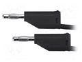 Test lead; 70VDC; 33VAC; 32A; banana plug 4mm,both sides; black SCHÜTZINGER MFK152.5150-SW