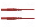 Test lead; 16A; banana plug 4mm,both sides; with protection SCHÜTZINGER MSFKA3411150-RT