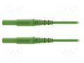 Test lead; 16A; banana plug 4mm,both sides; with protection SCHÜTZINGER MSFKA3411200-GN