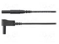 Test lead; 16A; banana plug 4mm,angular banana plug 4mm; black SCHÜTZINGER MSWFKA3411150-SW