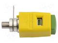 Laboratory clamp; yellow-green; 70VDC; 16A; screw,spring clamp SCHÜTZINGER SDK504-GNGE