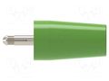 Connector: 4mm banana; adapter; 32A; green; 40.4mm; nickel plated SCHÜTZINGER SURB2112NI-GN