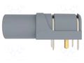 Connector: 4mm banana; socket; 24A; 1kV; grey; gold-plated; PCB SCHÜTZINGER SWEB8094AU-GR