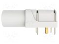 Connector: 4mm banana; socket; 24A; 1kV; white; gold-plated; PCB SCHÜTZINGER SWEB8094AU-WS