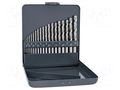 Drill set; for metal; high speed steel; metal case; Pro; 19pcs. ALPEN-MAYKESTAG ALP.110311100