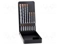 Drill set; for concrete; steel; metal case; F4 FORTE; 7pcs. ALPEN-MAYKESTAG ALP.500007100