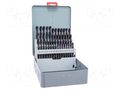 Drill set; for metal; high speed steel; metal case; 41pcs. ALPEN-MAYKESTAG ALP.810361100