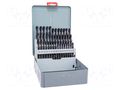 Drill set; for metal; high speed steel; metal case; 41pcs. ALPEN-MAYKESTAG ALP.810361100