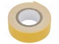 Fastening tape; double-sided; white; W: 19mm; L: 1.5m EUROTAPE DALPO-19/1.5IN