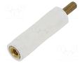 Insulating sleeve; Int.thread: M2,5; L: 20mm; UL94V-2; polyamide DREMEC TFM-M2.5X20/DR2182