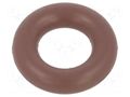 O-ring gasket; FPM; Thk: 3mm; Øint: 6mm; brown; -20÷200°C ORING USZCZELNIENIA TECHNICZNE O-6X3-80-FPM-BR