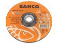 Grinding wheel; Ø: 180mm; Øhole: 22.23mm; Disc thick: 6.5mm BAHCO SA.3921-180-T27-IM