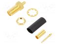 Connector: RP-SMA; socket; male,reverse; straight; 50Ω; PTFE; brass AMPHENOL RF 132119RP