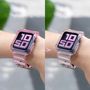 Silicone Band Strap Bracelet Case Strap Light Set for Apple Watch 40mm - Black, Hurtel 9145576223789