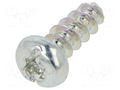 Screw; for plastic; 2.2x6; Head: cheese head; slotted,Torx®; zinc BOSSARD B2.2X6/BN84403