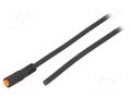Cable: for sensors/automation; M8; PIN: 3; straight; 5m; plug; 60VDC LUTRONIC 0800F103300-5M