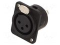 connector CHASS. CON. FEMALE 3POLE B W/M3 NEUTRIK NTR-NC3FDM3-L-B-1