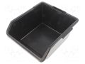 Cuvette; ESD; L: 130mm; W: 125mm; H: 65mm; black STATICTEC PRT-STP1100