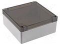 Enclosure: multipurpose; X: 140mm; Y: 140mm; Z: 60mm; 1554; grey; IP68 HAMMOND HM-1554Q2GYSL