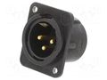 connector CHASS. CON. MALE 3POLE B W/M3 NEUTRIK NTR-NC3MDM3-L-B-1