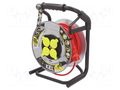 Extension lead; 3x1.5mm2; 40m; rubber; red; Sockets no: 4; 16A KEL W-99270