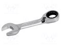 Wrench; combination spanner,with ratchet; 19mm; tool steel BAHCO SA.10RM-19