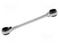 Wrench; box,with ratchet; 16mm,19mm; tool steel BAHCO SA.S4RM-16-19