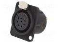 Connector: XLR; socket; female; PIN: 7; straight; with push button NEUTRIK NTR-NC7FD-L-B-1