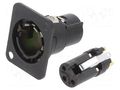 connector XLR FEMALE MODUL W/FLANGE NEUTRIK NTR-NM3FD-B