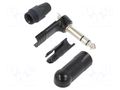 Connector: Jack 6,3mm; plug; male; stereo; ways: 3; angled 90°; PRX NEUTRIK NTR-NP3RX-B