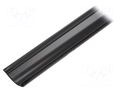 Cover; black; 1m; aluminium; anodized; for profiles; WAY10 TOPMET TOP-F9000502