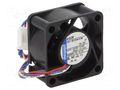 Fan: DC; axial; 12VDC; 40x40x20mm; 10m3/h; slide; 6000rpm EBM-PAPST 412/2P-097