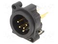 Connector: XLR; socket; male; PIN: 4; straight; THT; black; 6A NEUTRIK NTR-NC4MAV