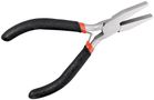 Flat-Nose Pliers with Half-Round Tip, 125 mm - ideal for electronics and precision mechanics 77094