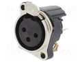 Connector: XLR; socket; female; PIN: 3; straight; with push button NEUTRIK NTR-NC3FBV1
