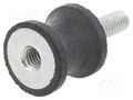Vibration damper; M6; Ø: 20mm; rubber; L: 20mm; Thread len: 18mm ELESA+GANTER DVC2-433927