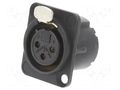 Connector: XLR; socket; female; PIN: 3; straight; with push button NEUTRIK NTR-NC3FD-LX-BAG