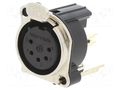 Connector: XLR; socket; female; PIN: 5; straight; with push button NEUTRIK NTR-NC5FBV