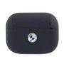 BMW BMAPSSLNA AirPods Pro cover granatowy/navy Geniune Leather Silver Logo, BMW 3666339009441 3666339009441