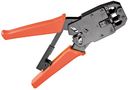 Crimping Tool for Modular Plugs, Compact Design, orange-black - for crimping 4-, 6-, 8- and 10-pin Western plugs type RJ10, RJ11, RJ12 and RJ45 as well as DEC 77267