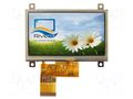Display: TFT; 4.3"; 480x272; Illumin: LED; Dim: 106.3x68x4.55mm Riverdi SM-RVT4.3ATFWR00