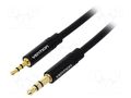 Cable; Jack 2.5mm 3pin plug,Jack 3.5mm 3pin plug; 1.5m; black VENTION BALBG