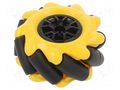 Wheel; yellow-black; Shaft: screw; screw; Ø: 48mm; Plating: rubber DFROBOT DF-FIT0662-1